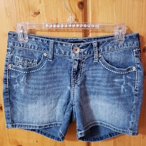 A.N.A. Embellished Jean Shorts